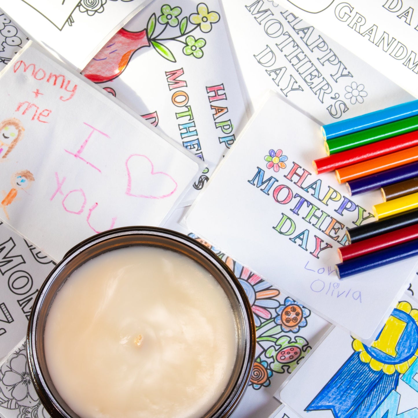 Mothers Day Color Your Own Mom Gift Mothers Day Gift for Mom Unique Coloring Candle Special Gift Grandma Personalized Color-Your-Own Candle