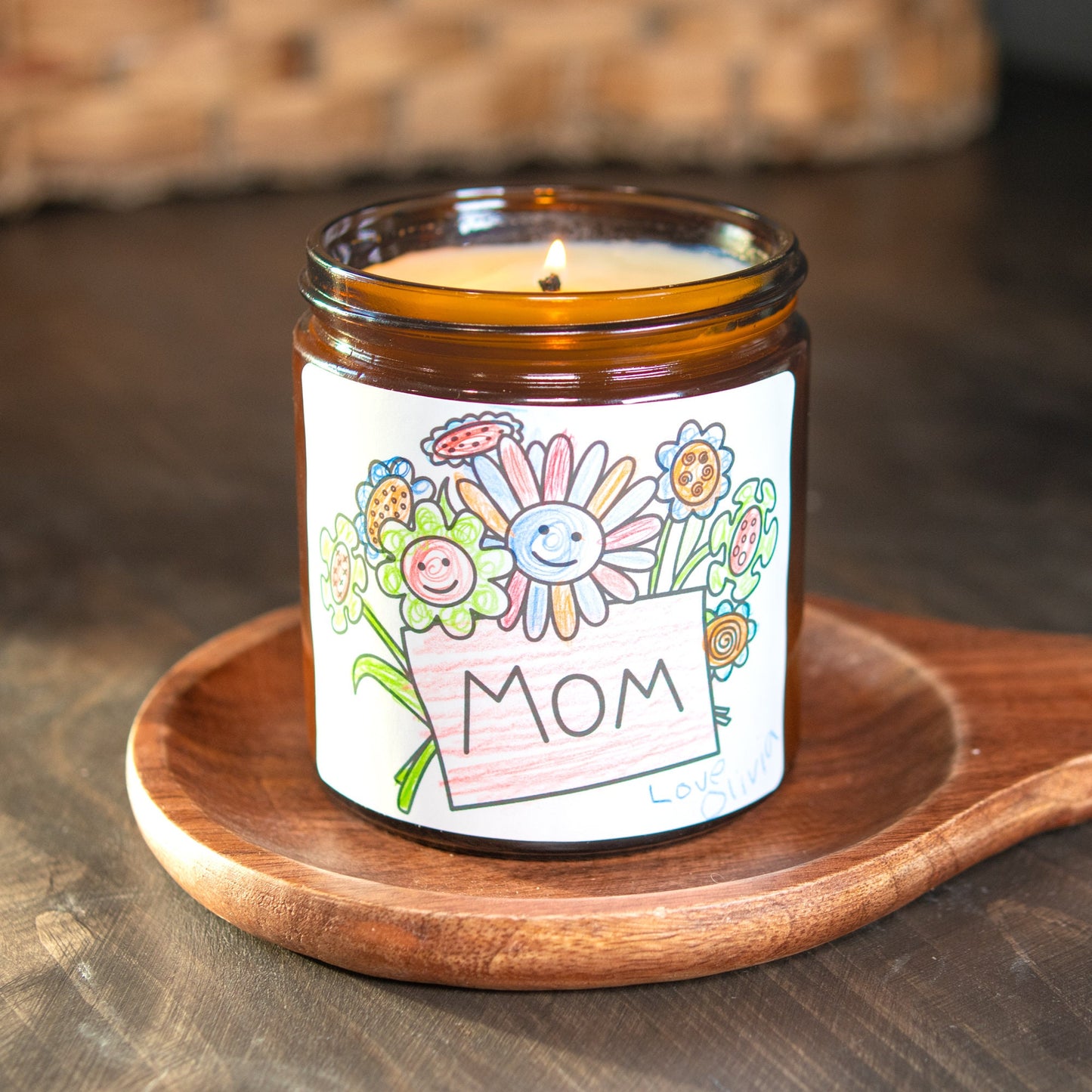 Mothers Day Color Your Own Mom Gift Mothers Day Gift for Mom Unique Coloring Candle Special Gift Grandma Personalized Color-Your-Own Candle