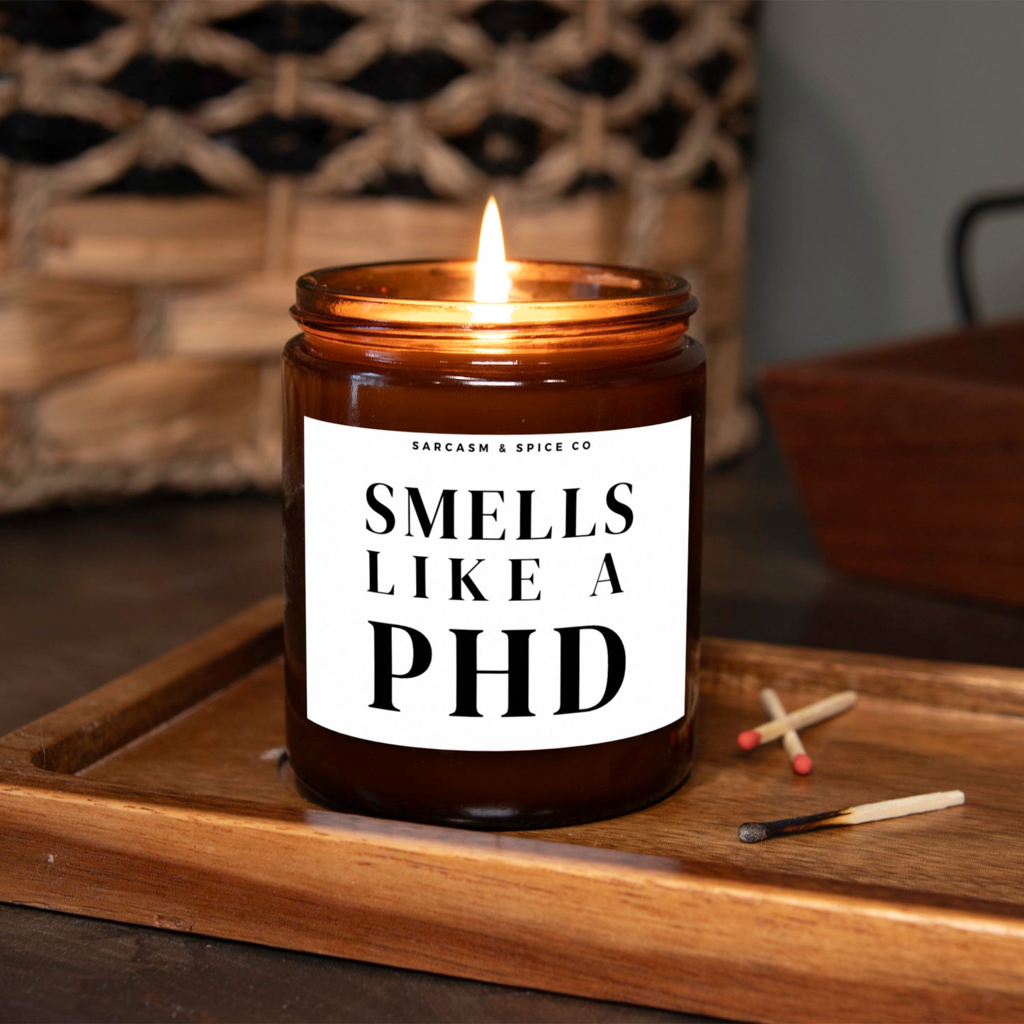 PHD Graduation Gift Funny Ph.D Doctorate Graduation Gift Doctoral Student Dissertation Hand Poured Soy Wax Candle Smells like a PHD