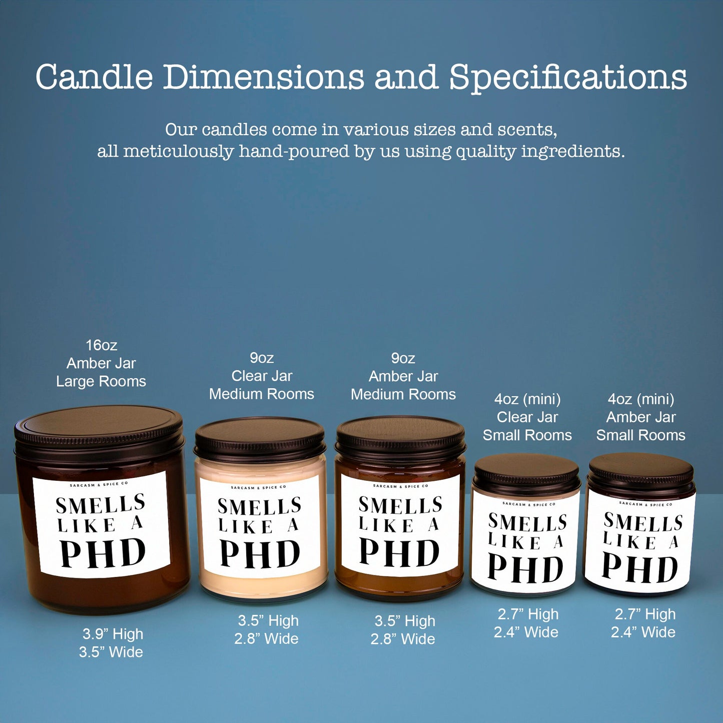 PHD Graduation Gift Funny Ph.D Doctorate Graduation Gift Doctoral Student Dissertation Hand Poured Soy Wax Candle Smells like a PHD