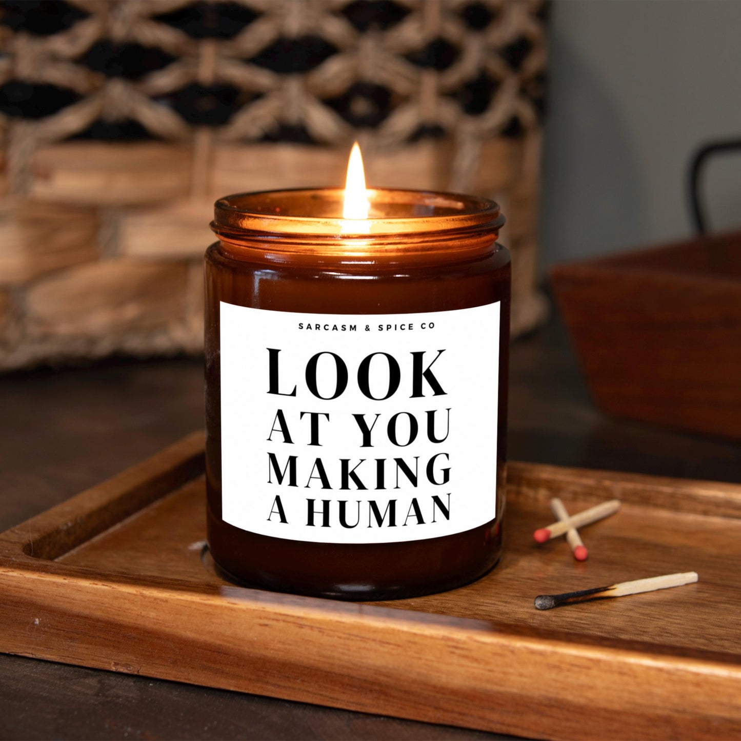 Baby Shower Gift New Mom Gift for Pregnant Gift Mother's Day Gift First Time Mom Gift for Pregnant Friend Candle Look at You Making a Human