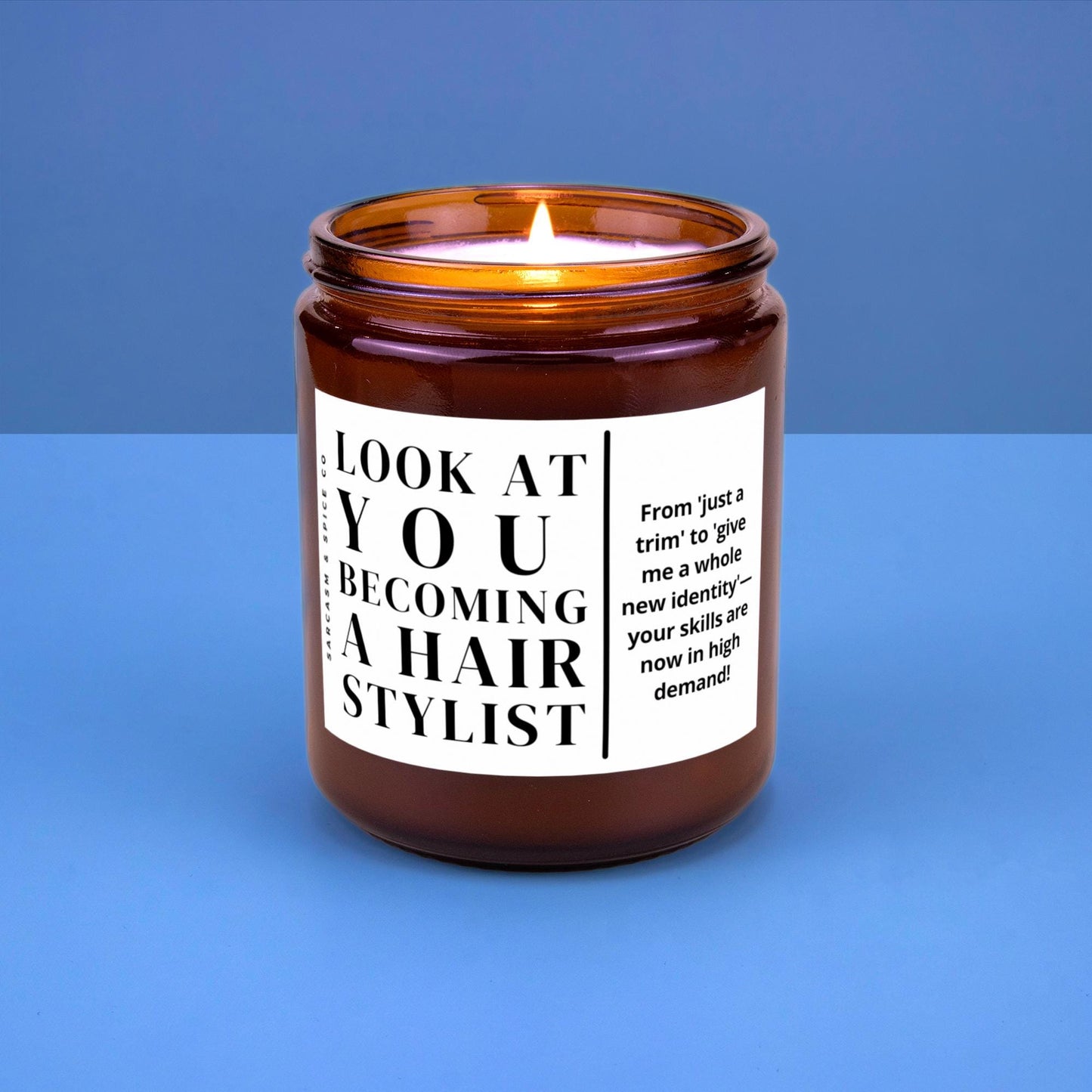 Hair Stylist Appreciation Gift Cosmetology Graduation Funny Beautician Candle Gift for Her Funny Candle Look at You Becoming a Hair Stylist
