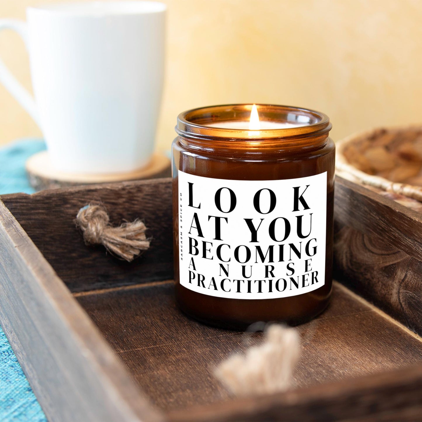 Nursing Practitioner School Graduation Candle Gift New Nurse Practitioner Candle NP New Job Gift Look at you Becoming a Nurse Practitioner