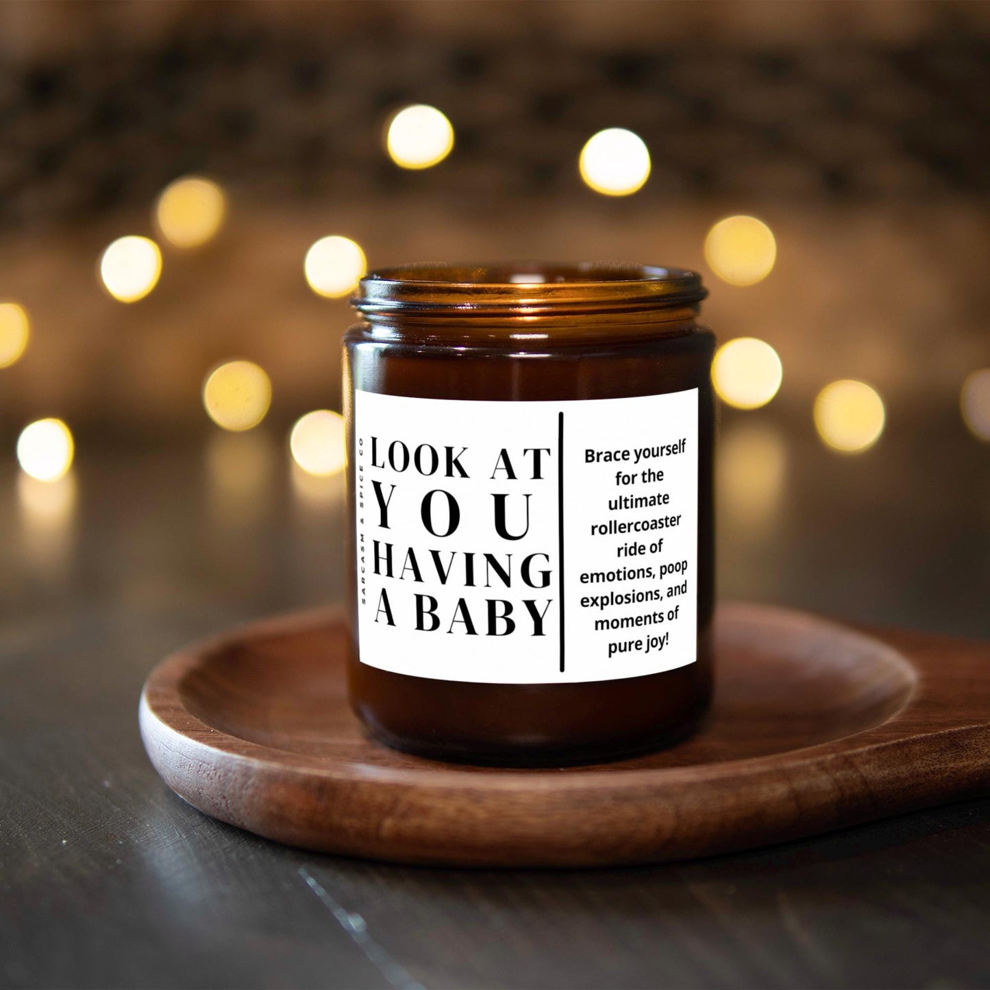 Gift for Pregnant Mom Gift Wife Gifts New Mom Gift Pregnancy Announcement Funny Candle Look at You Having A Baby