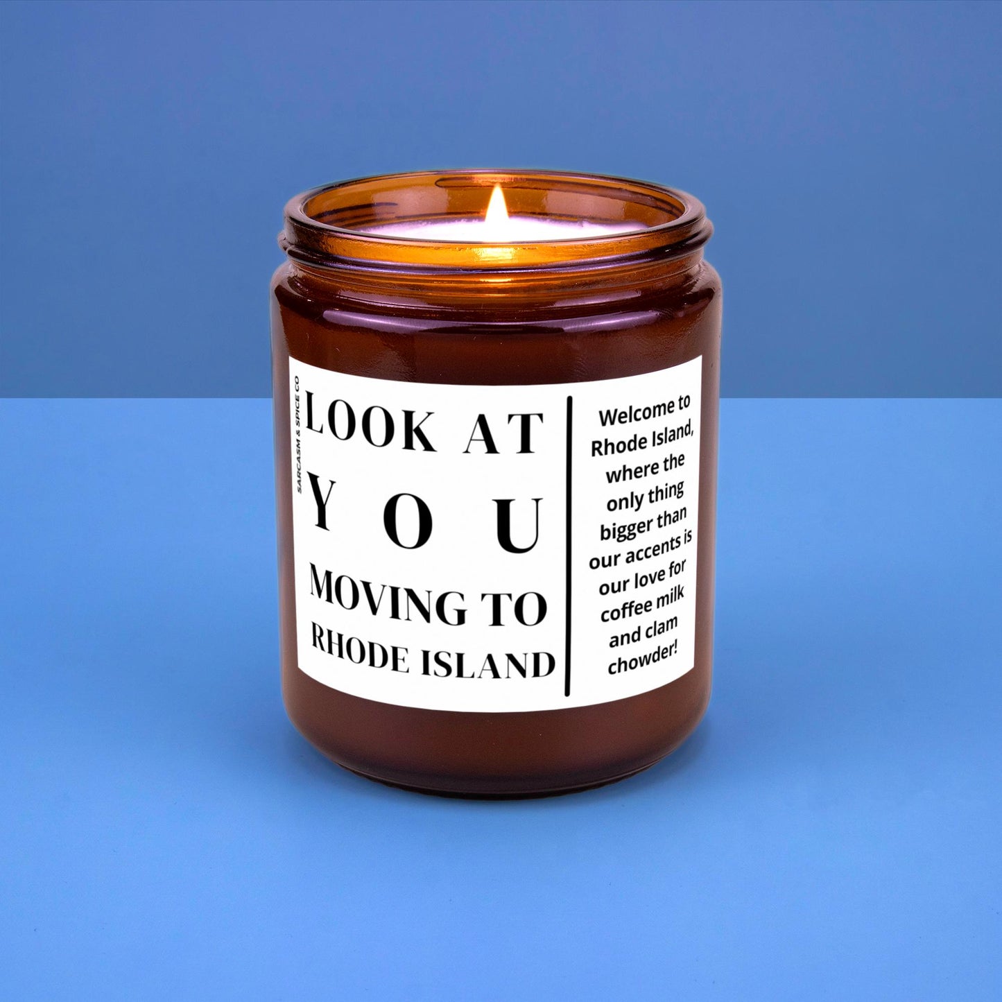 Rhode Island Moving Gift for New Home Housewarming Gift Friend Family Moving Job New Life Soy Candle Look At You Moving To Rhode Island