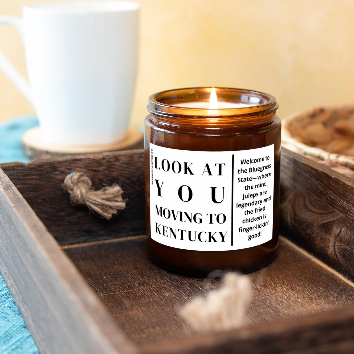 Kentucky Moving Gift for New Home Housewarming Gift Friend Family Moving Job New Life Hand-Poured Soy Candle Look At You Moving To Kentucky