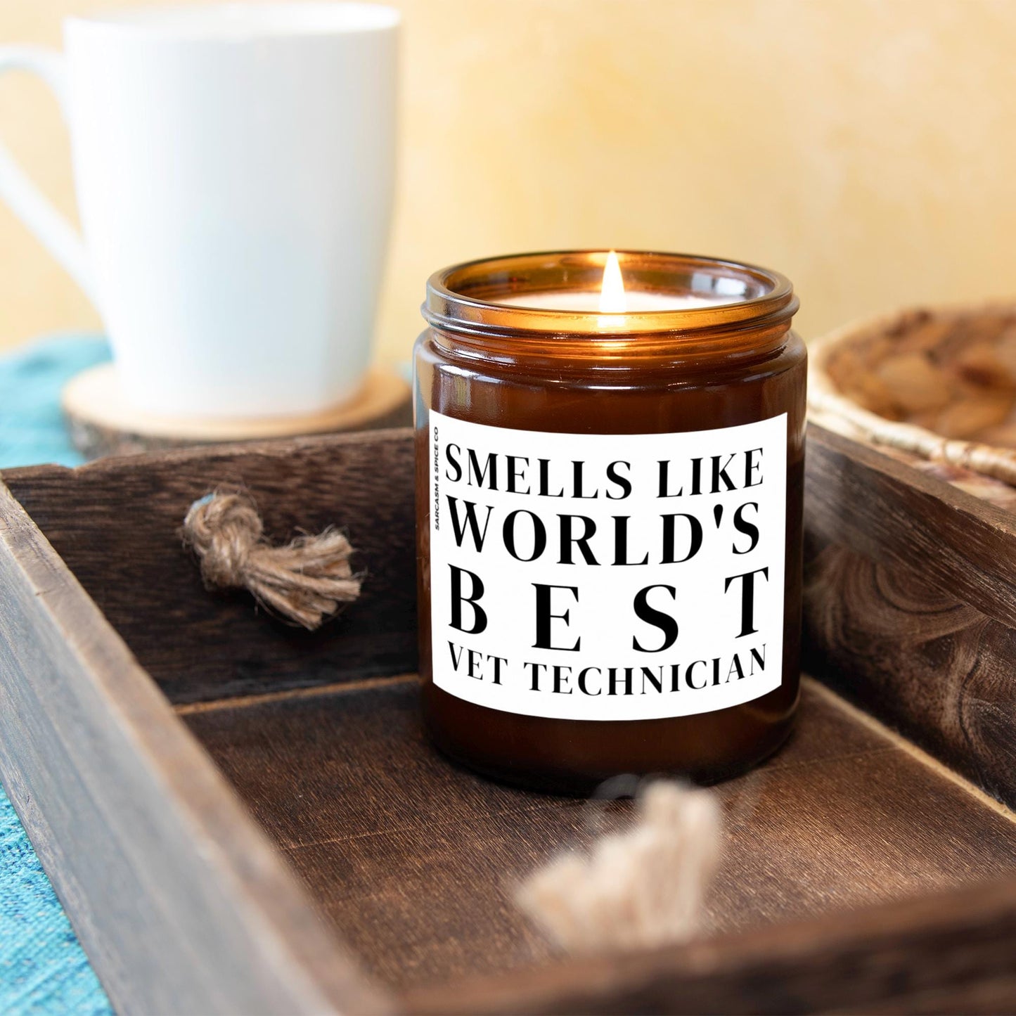 Gift for Vet Technician Gift for Veterinarian Candle Vet Tech Week Vet Assistant VMD Gift Vet Smells Like Worlds Best Vet Technician