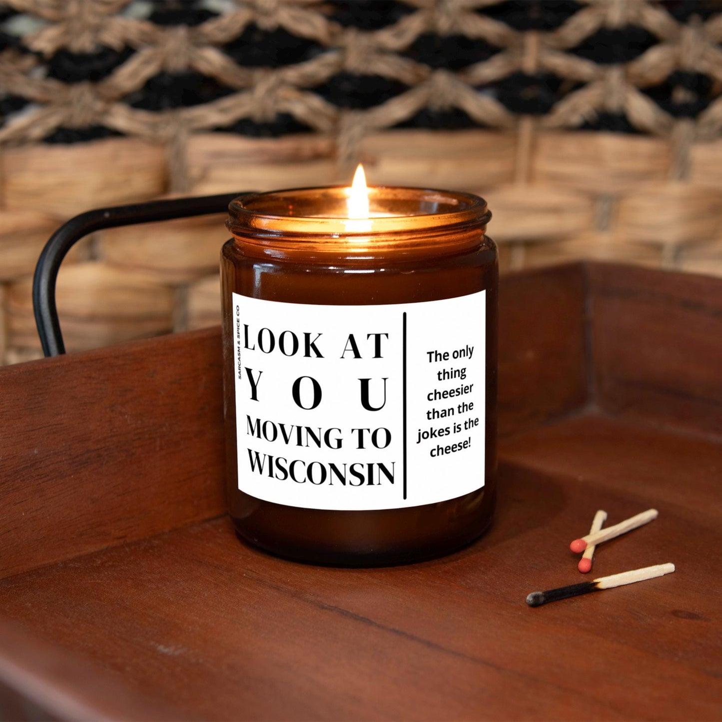 Wisconsin Moving Gift for New Home Housewarming Gift Friend Family Moving Job New Life Soy Candle Look At You Moving To Wisconsin
