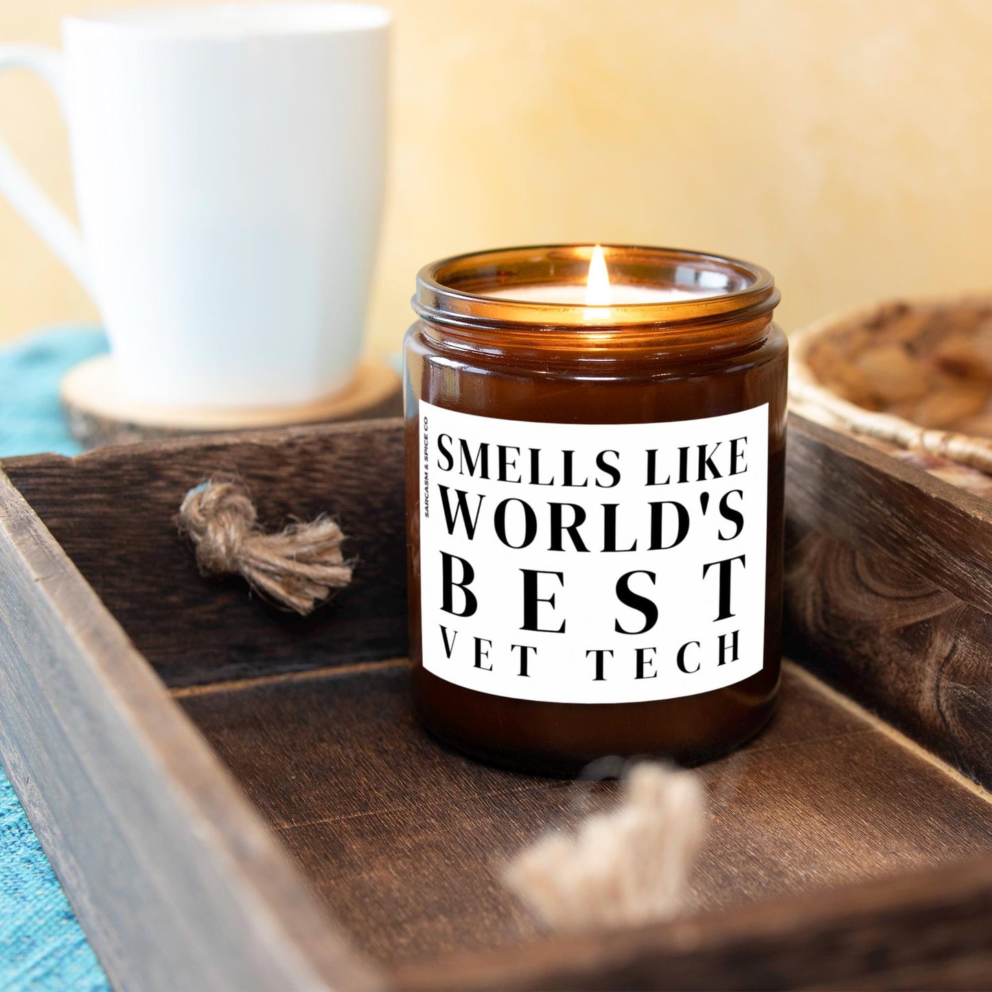Gift for Vet Tech Gift for Veterinarian Candle Vet Tech Week Vet Assistant VMD Gift Vet Smells Like Worlds Best Vet Tech