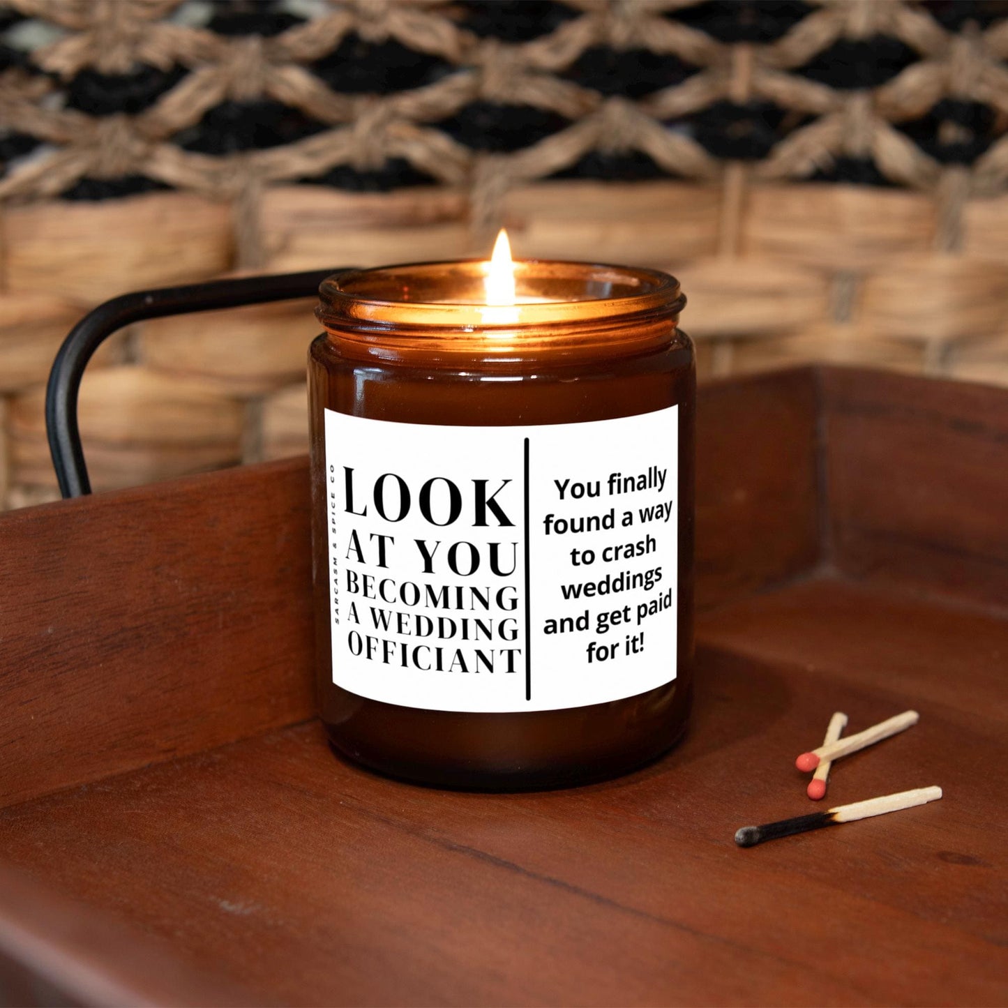 Wedding Officiant Gift Funny Will You Marry Us Candle Unique Gift for Wedding Professional Look at You Becoming A Wedding Officiant 5