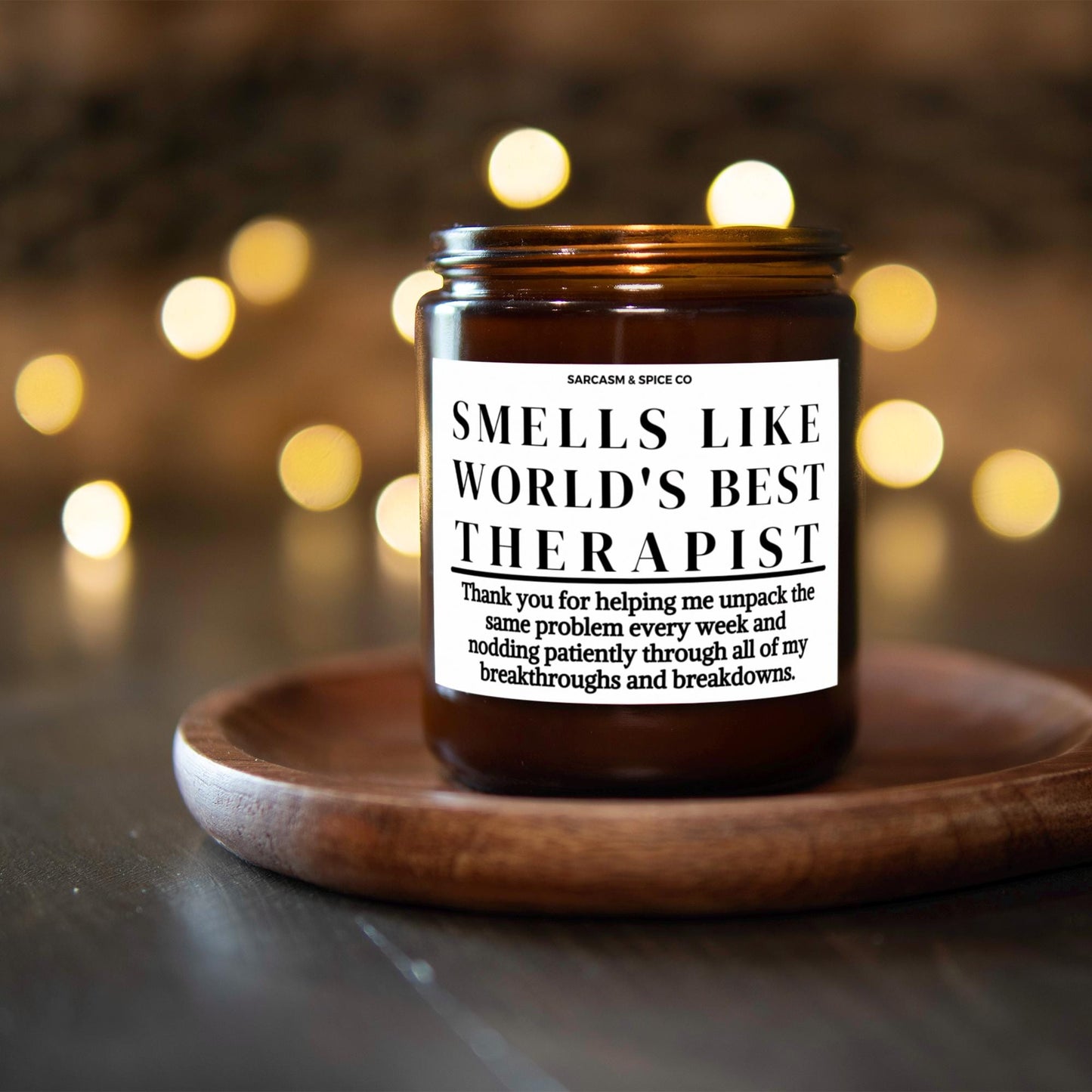 Therapist Gift Psychiatrist Funny Therapist Appreciation Psychologist Gift Therapy Hand Made Soy Candle Smells Like Worlds Best Therapist 5