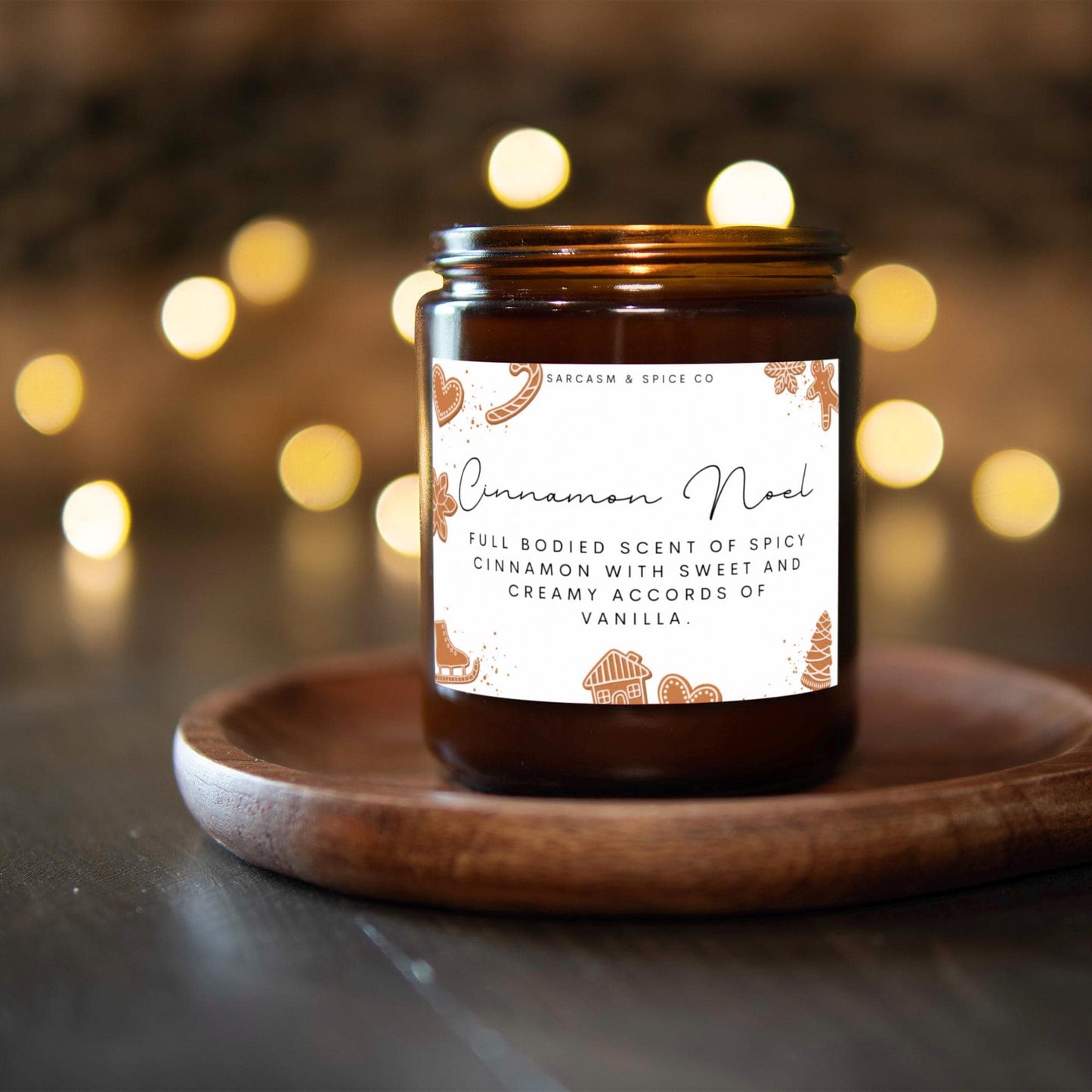 Cinnamon Noel Candle Lover Gifts for Her Home Decor Candle Homemade Hand Poured Soy Wax Candle Clean Scent Perfect Gift for Home 2