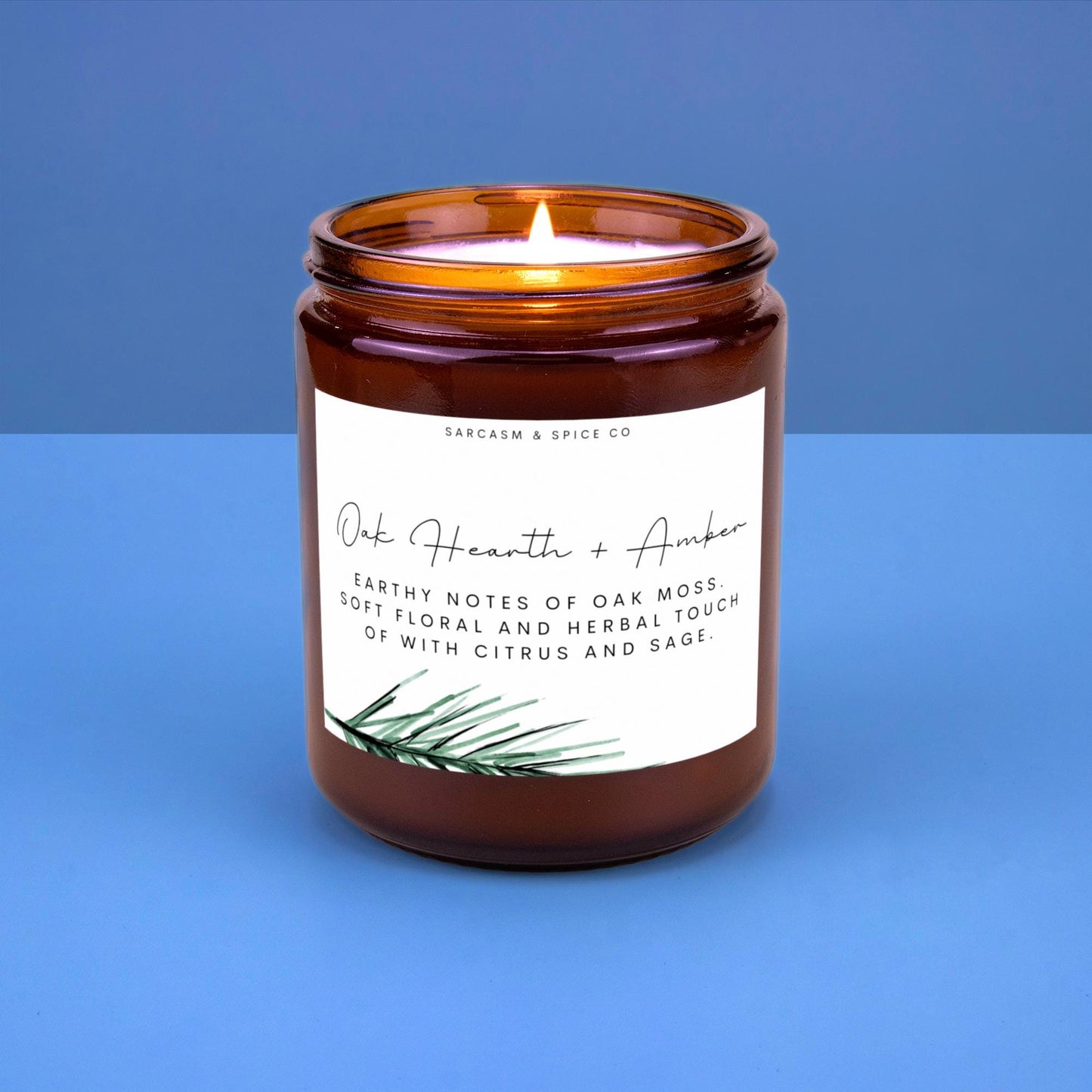 Oak Hearth and Amber Candle Lover Gifts for Her Home Decor Candle Homemade Hand Poured Soy Wax Candle Clean Scent Perfect Gift for Home