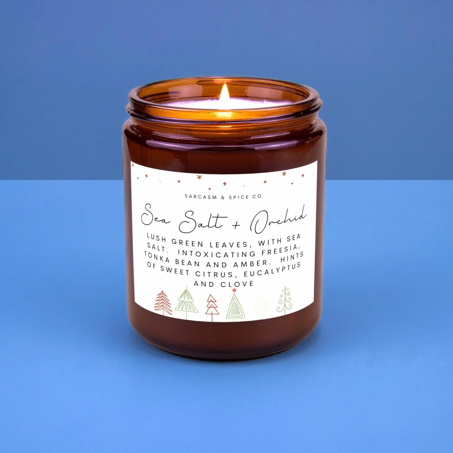 Sea Salt and Orchid Candle Lover Gifts for Her Home Decor Candle Homemade Hand Poured Soy Wax Candle Clean Scent Perfect Gift for Home