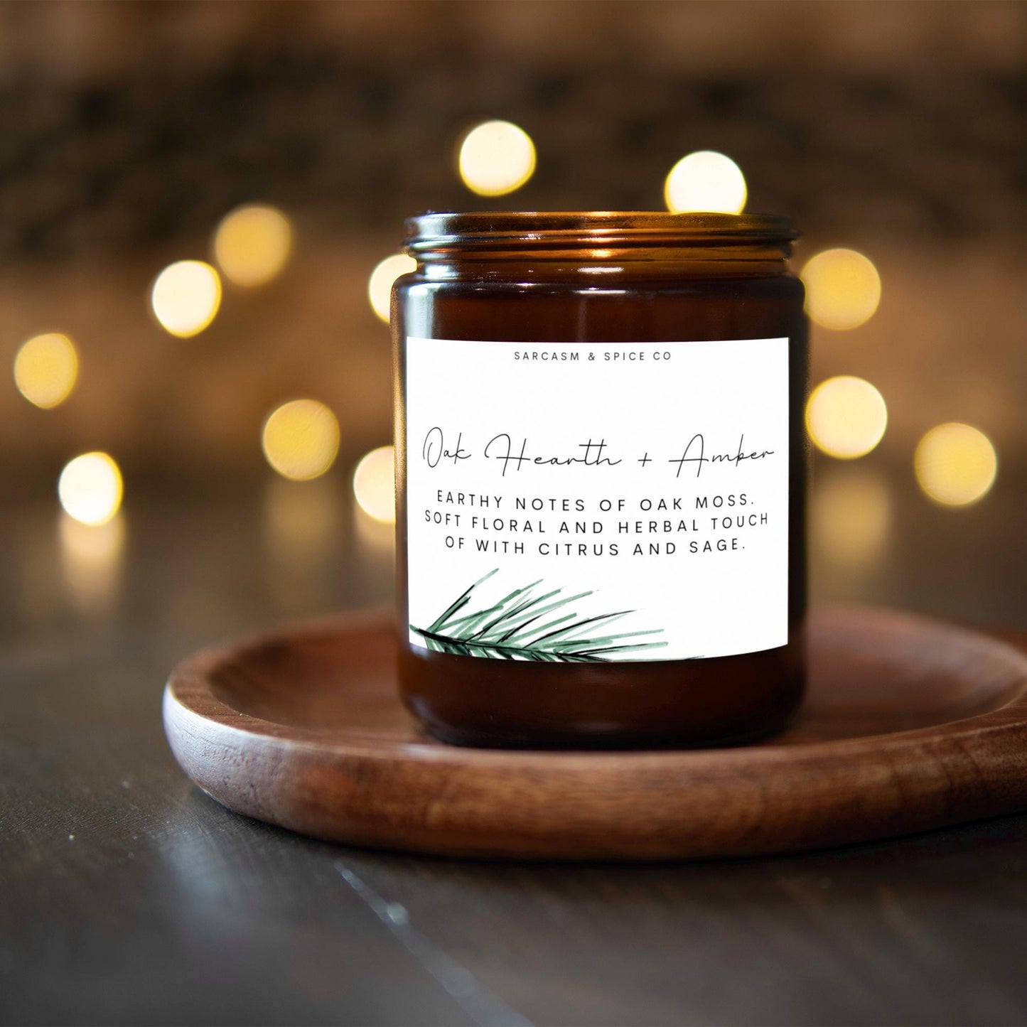 Oak Hearth and Amber Candle Lover Gifts for Her Home Decor Candle Homemade Hand Poured Soy Wax Candle Clean Scent Perfect Gift for Home 7