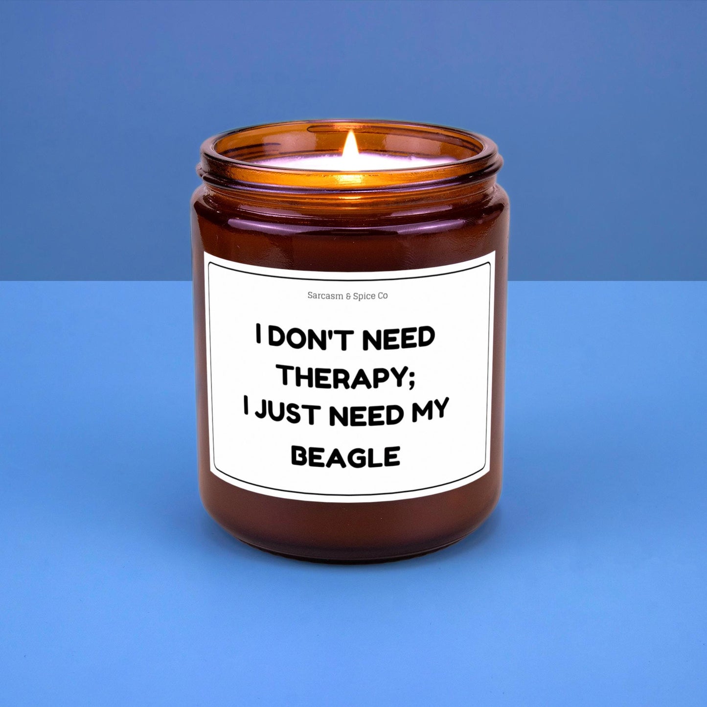 Beagle Candle Gift For Dog Lover Funny Candle For Dog Mom Gift For Women Who Love Dogs I Don’t Need Therapy I Just Need My Beagle