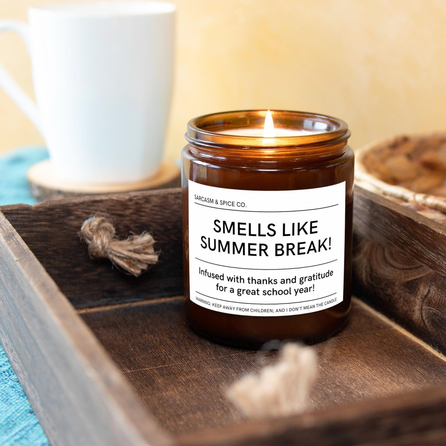 Gift for Teacher Day from Student Teacher Appreciation Gift Candle Best Educator Thank Your Present Smells Like Summer Break