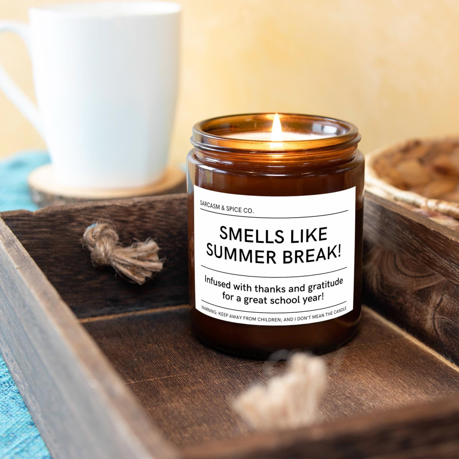 Gift for Teacher Day from Student Teacher Appreciation Gift Candle Best Educator Thank Your Present Smells Like Summer Break