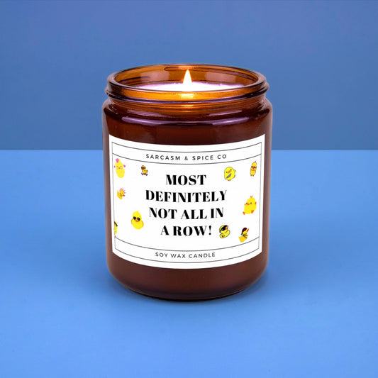 Funny Gift Candle with Ducks – Most Definitely Not All In A Row Candle