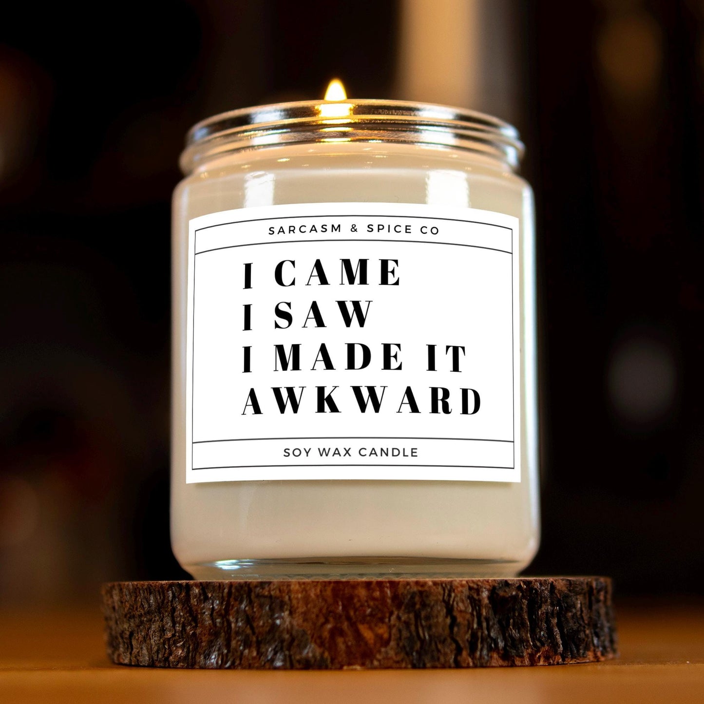 Funny Gift Candle for Friends and Coworkers – I Came I Saw I Made It Awkward Candle 5