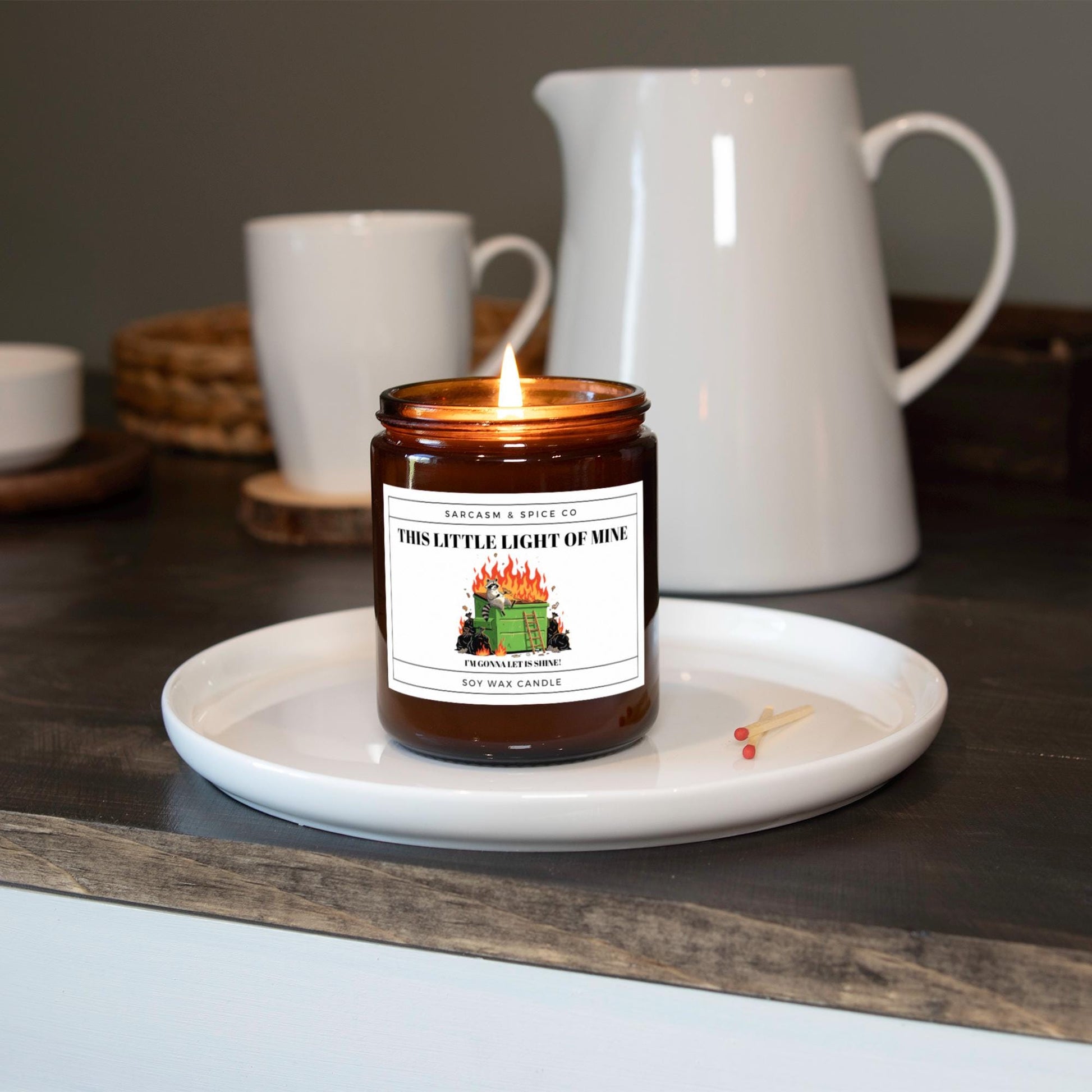 Funny Gift Candle for Friends Coworkers and Anyone Who Loves Humor and Sarcastic Home Decor – This Little Light of Mine Candle 3