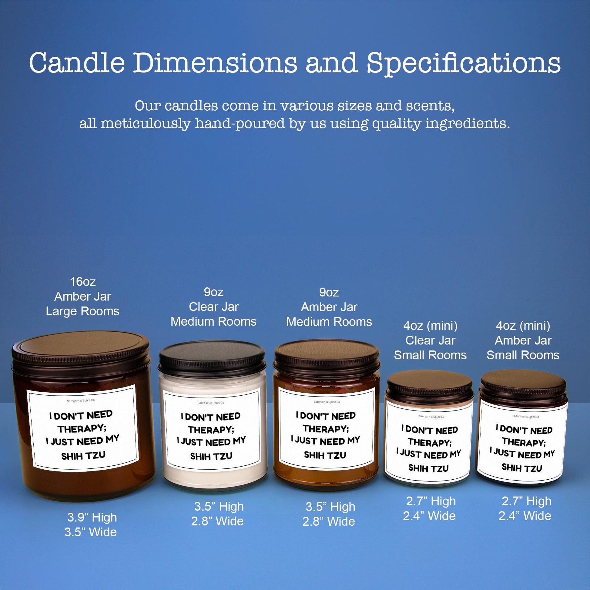 Shih Tzu Candle Gift For Dog Lover Funny Candle For Dog Mom Gift For Women Who Love Dogs I Don’t Need Therapy I Just Need My Shih Tzu 7