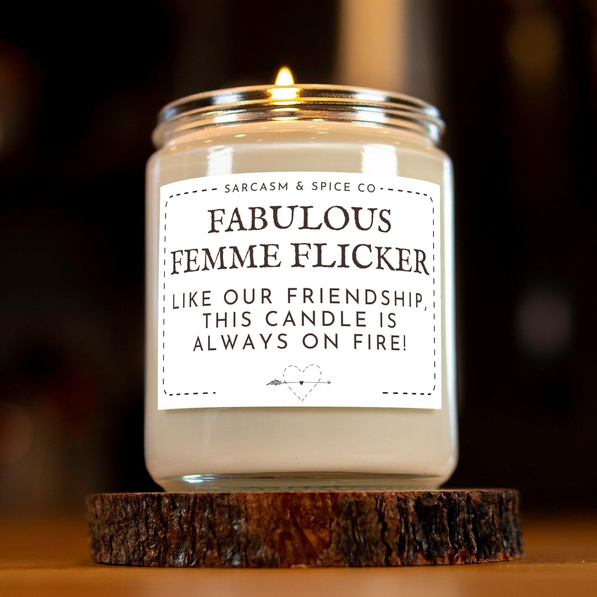 Gift for Galentines Day Candle Galentine Funny Candle Girlfriend Gift BFF Valentines Day Best Friend Bridesmaid Fabulous Femme Flicker 2