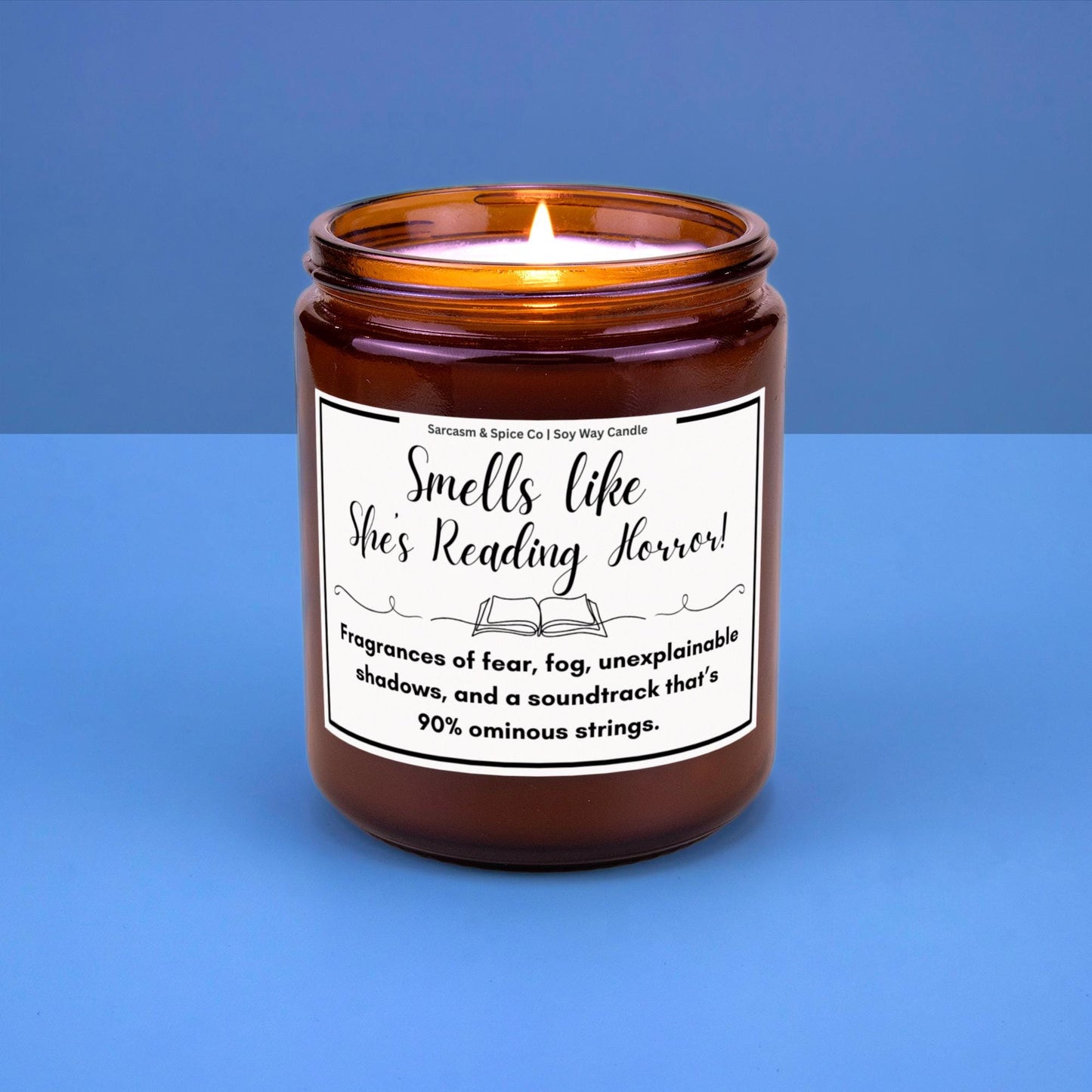 Book Lover Gift for Bookworms Literature Fans Relaxing Literary Scented Candle for Book Lover Candle Smells Like She's Reading Horror