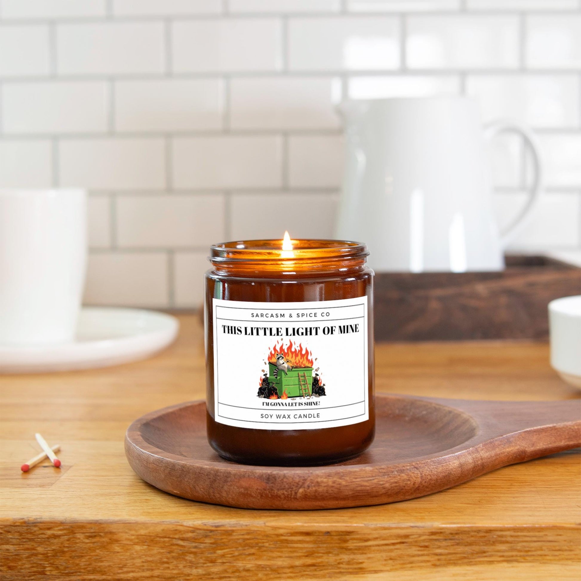 Funny Gift Candle for Friends Coworkers and Anyone Who Loves Humor and Sarcastic Home Decor – This Little Light of Mine Candle 2