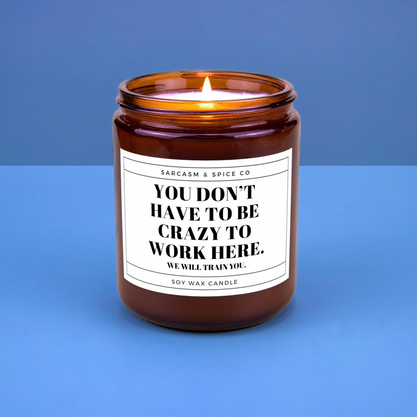 Funny Office Candle for Coworkers and Bosses – You Don’t Have to Be Crazy to Work Here We Will Train You Candle