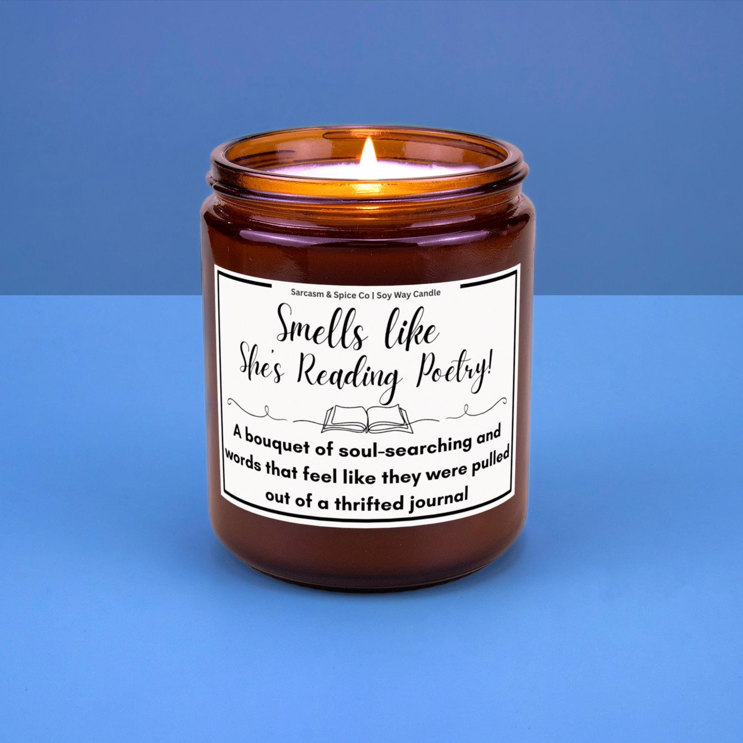 Book Lover Gift for Bookworms Literature Fans Relaxing Literary Scented Candle for Book Lover Candle Smells Like She's Reading Poetry