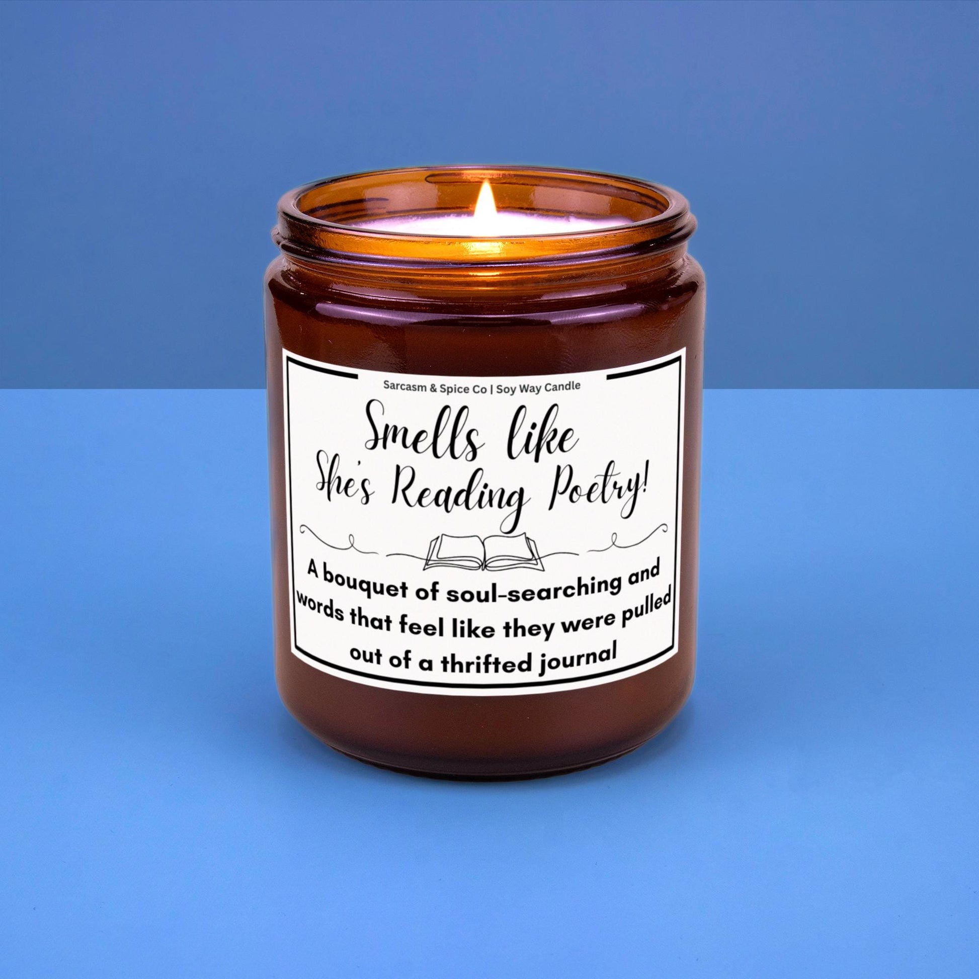 Book Lover Gift for Bookworms Literature Fans Relaxing Literary Scented Candle for Book Lover Candle Smells Like She's Reading Poetry