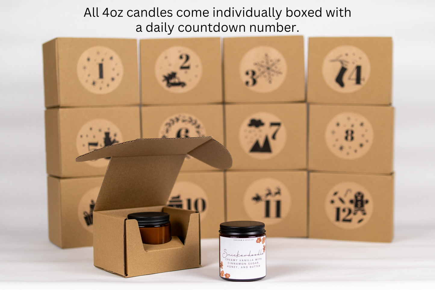 Candle Advent Calendar 2025 – 12 Days of Scented Candles – Christmas Gift for Candle Lovers