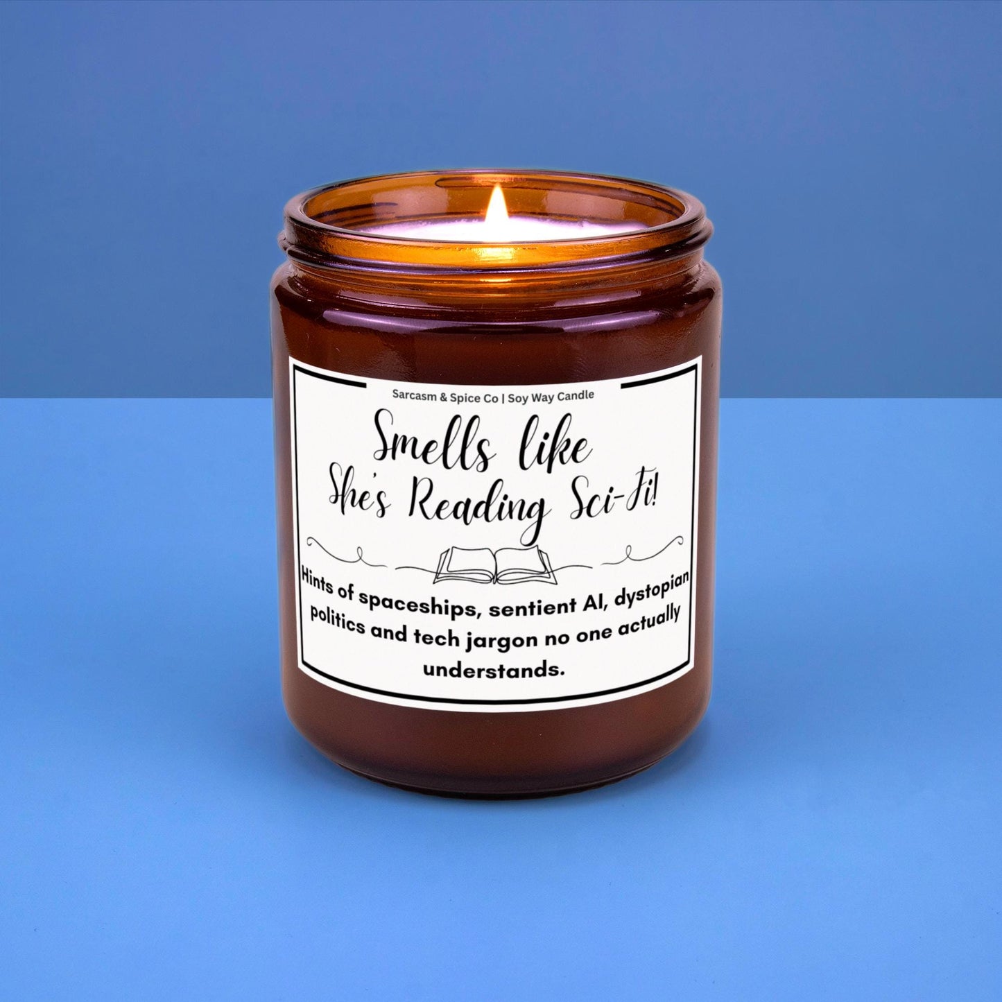 Book Lover Gift for Bookworms Literature Fans Relaxing Literary Scented Candle for Book Lover Candle Smells Like She's Reading SciFi