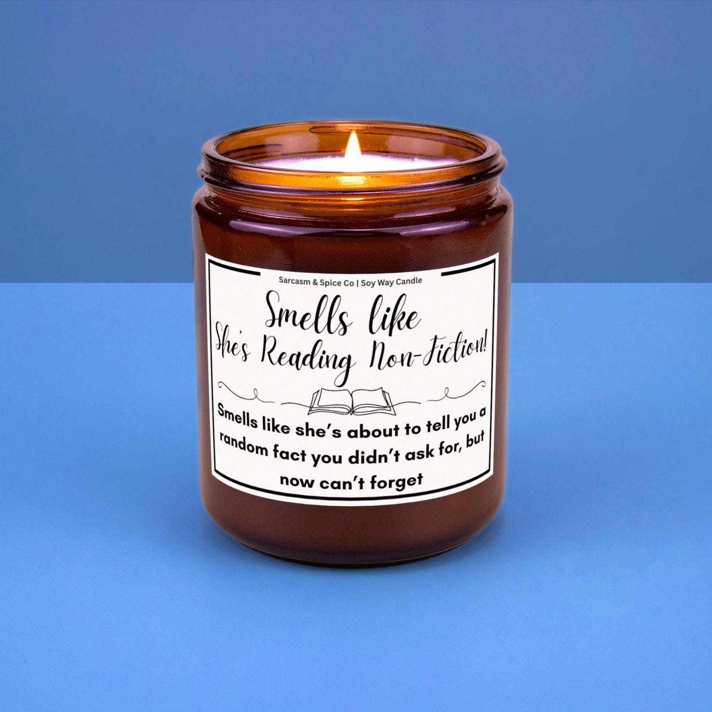 Book Lover Gift for Bookworms Literature Fans Relaxing Literary Scented Candle for Book Lover Candle Smells Like She's Reading Non Fiction