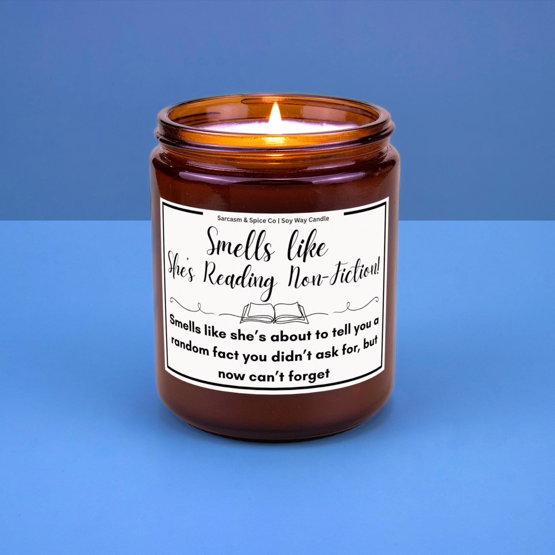 Book Lover Gift for Bookworms Literature Fans Relaxing Literary Scented Candle for Book Lover Candle Smells Like She's Reading Non Fiction