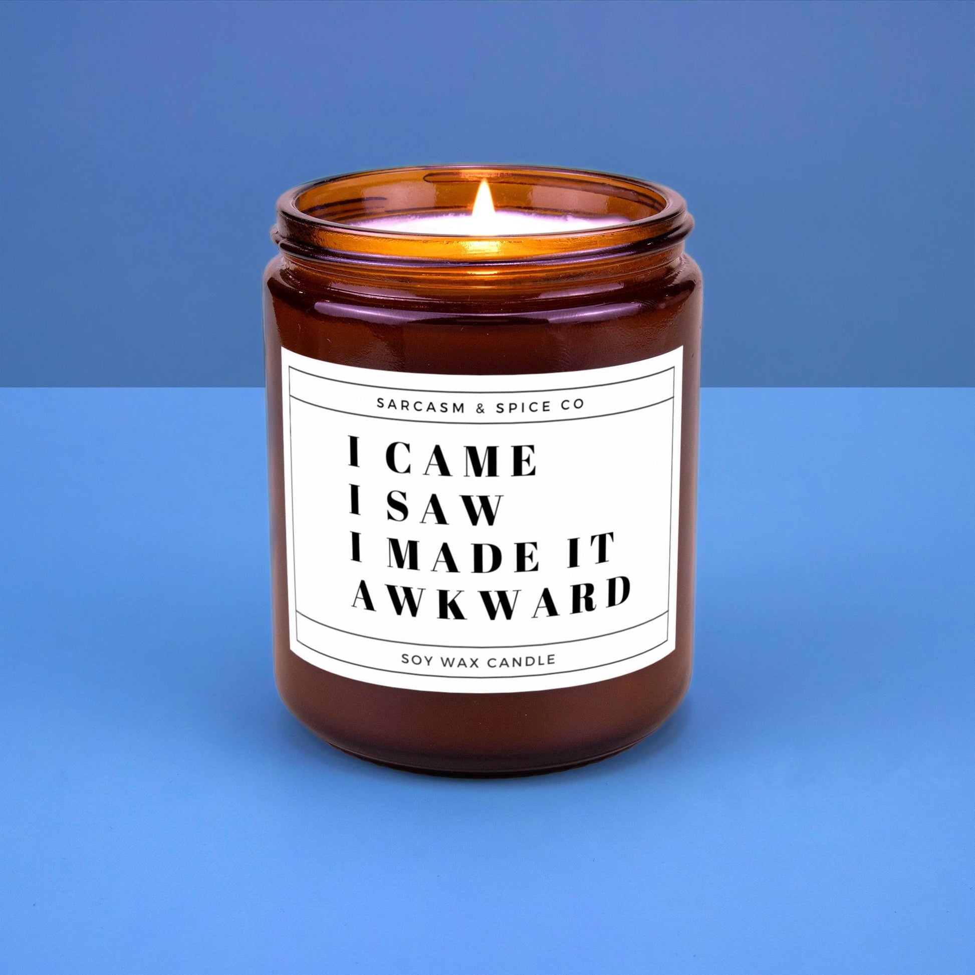 Funny Gift Candle for Friends and Coworkers – I Came I Saw I Made It Awkward Candle