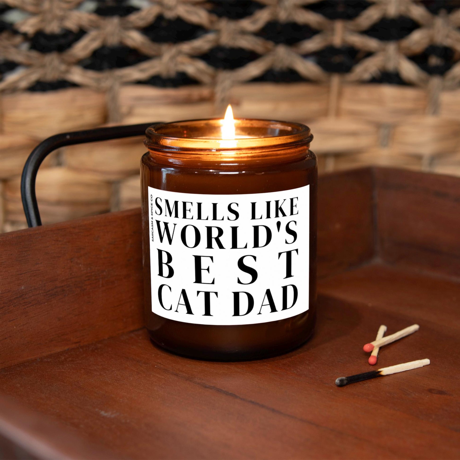 Cat Dad Gift For Cat Dad Owners Gift Cat Lover Candle Smells Like Worlds Best Cat Dad 3
