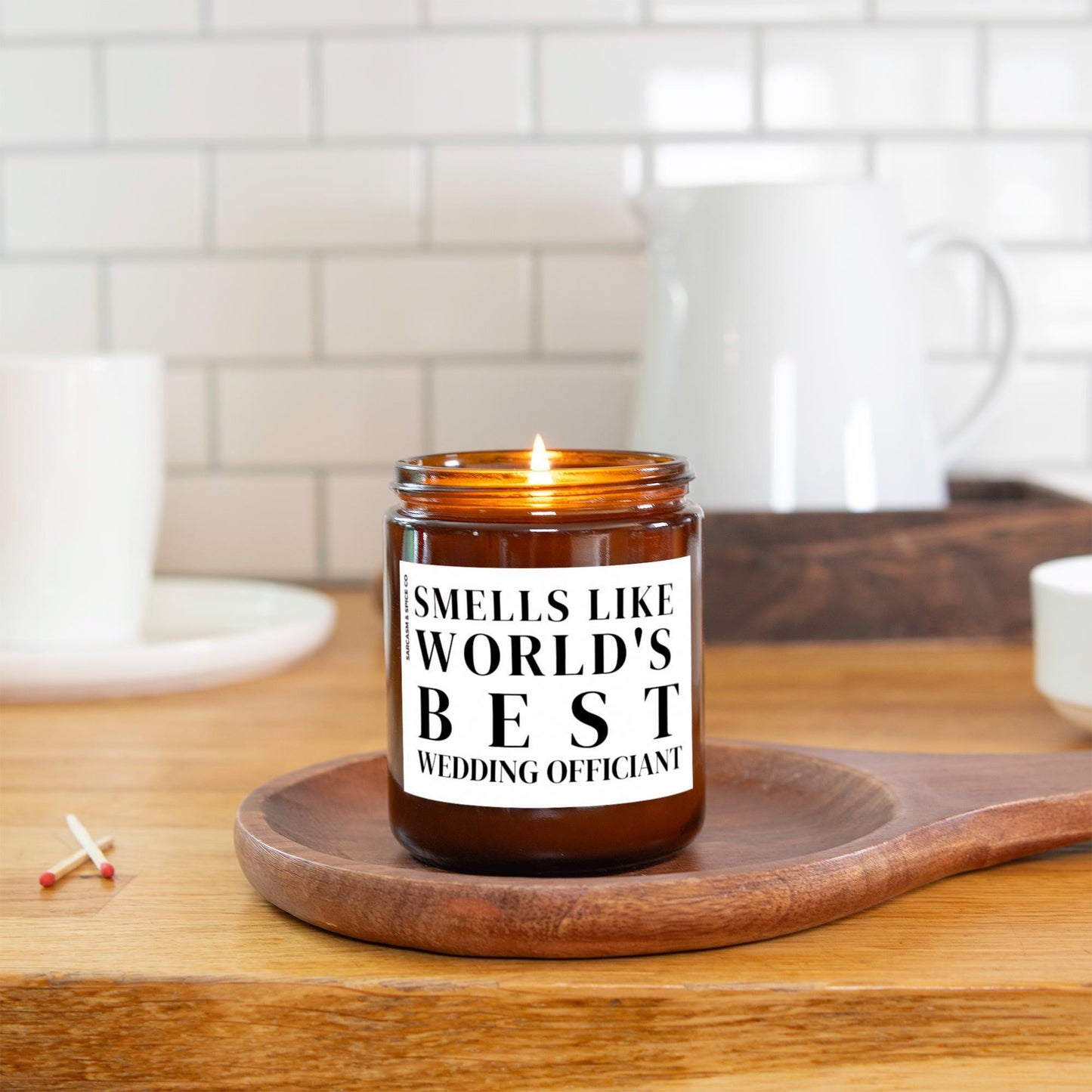 Wedding Officiant Gift Funny Will You Marry Us Candle Unique Gift for Wedding Professional Smells Line Worlds Best Wedding Officiant 3