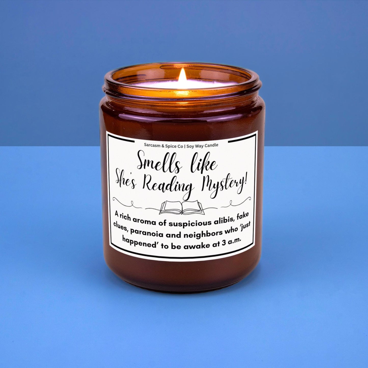 Book Lover Gift for Bookworms Literature Fans Relaxing Literary Scented Candle for Book Lover Candle Smells Like She's Reading Mystery