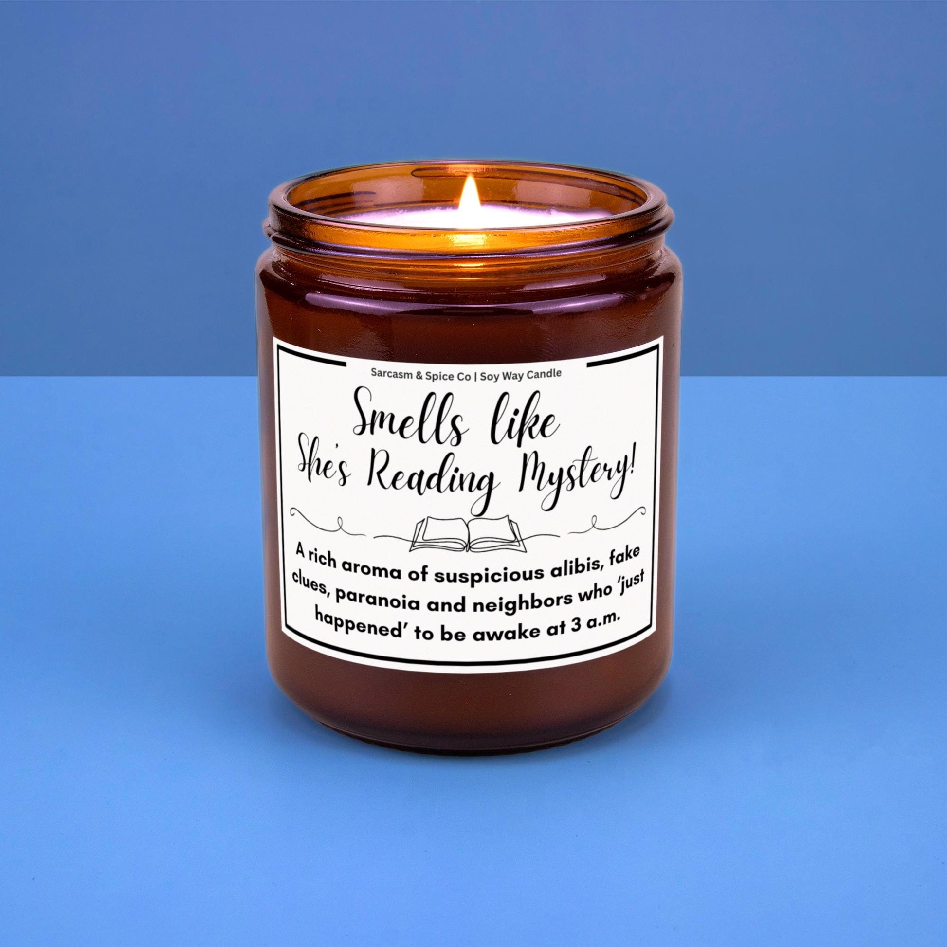 Book Lover Gift for Bookworms Literature Fans Relaxing Literary Scented Candle for Book Lover Candle Smells Like She's Reading Mystery