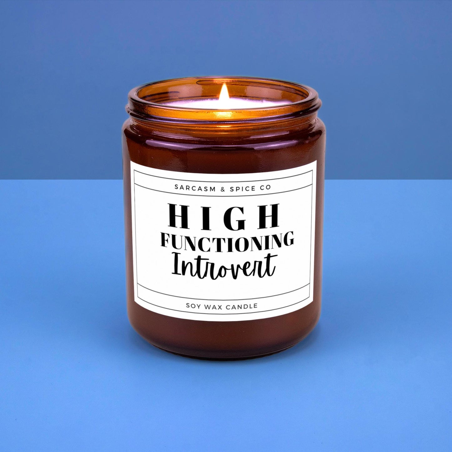 Funny Gift Candle for Friends Coworkers and Anyone Who Loves Humor Sarcasm and Home Decor – High Functioning Introvert Candle