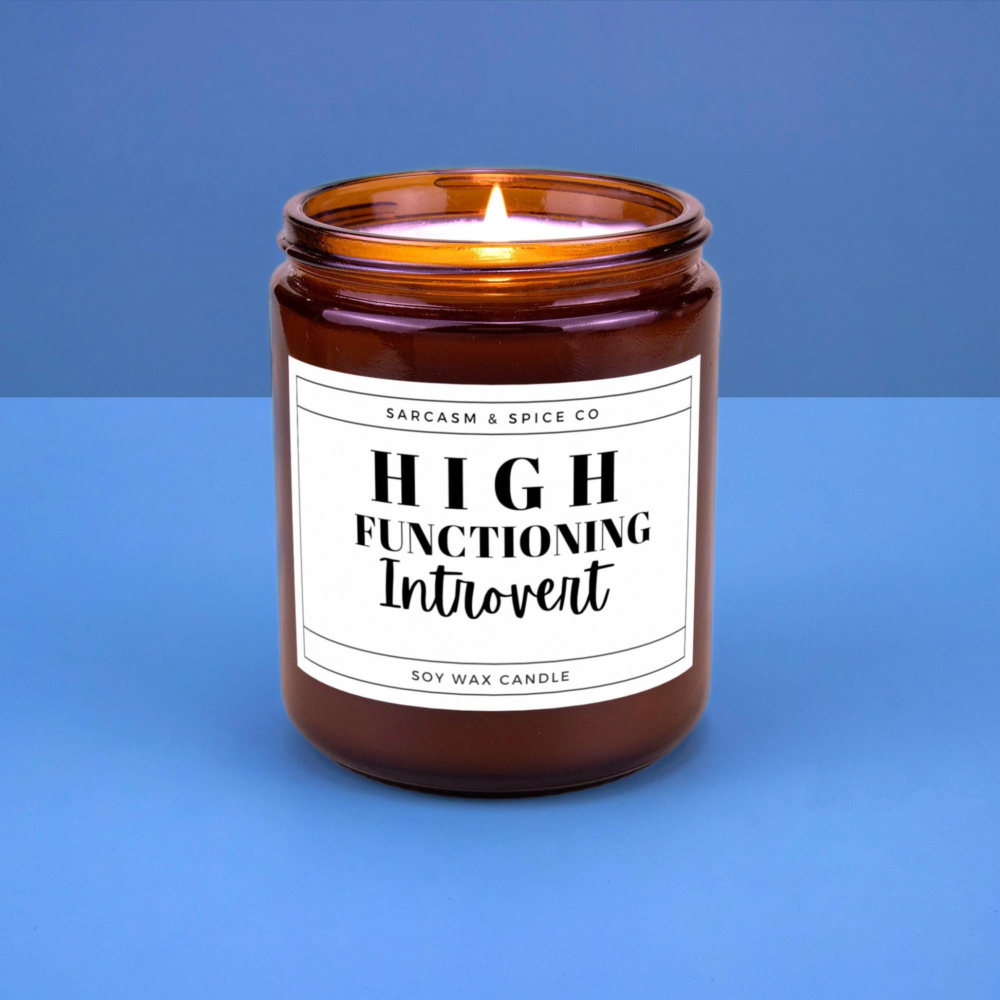 Funny Gift Candle for Friends Coworkers and Anyone Who Loves Humor Sarcasm and Home Decor – High Functioning Introvert Candle