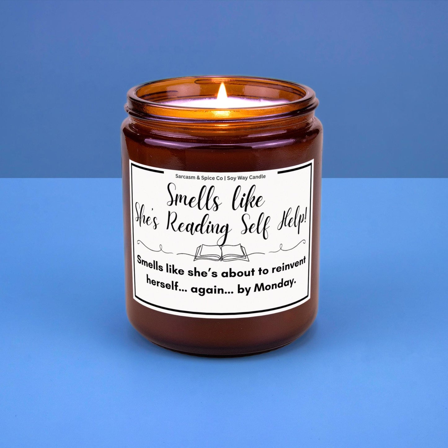 Book Lover Gift for Bookworms Literature Fans Relaxing Literary Scented Candle for Book Lover Candle Smells Like She's Reading Self Help