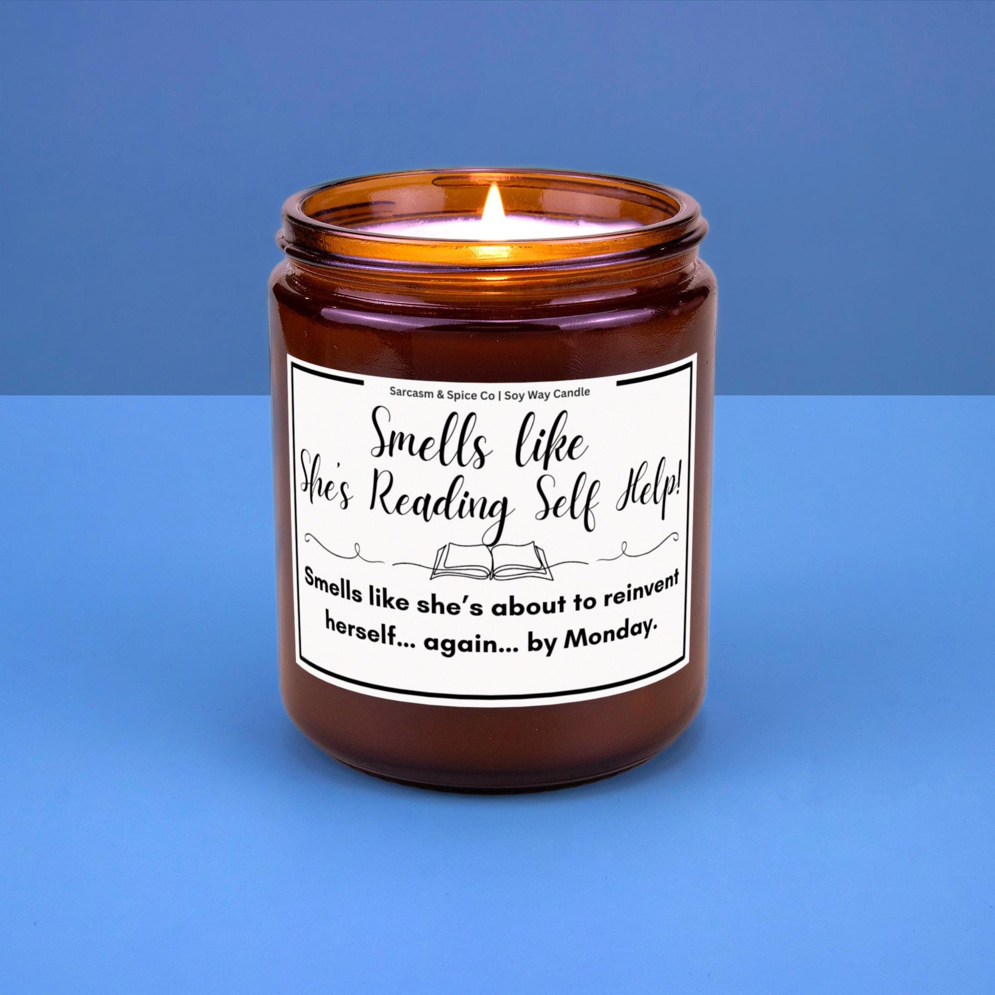 Book Lover Gift for Bookworms Literature Fans Relaxing Literary Scented Candle for Book Lover Candle Smells Like She's Reading Self Help