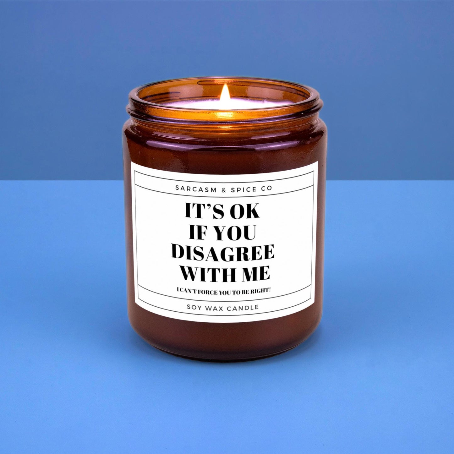Funny Gift Candle for Friends and Coworkers – It’s OK If You Disagree With Me
