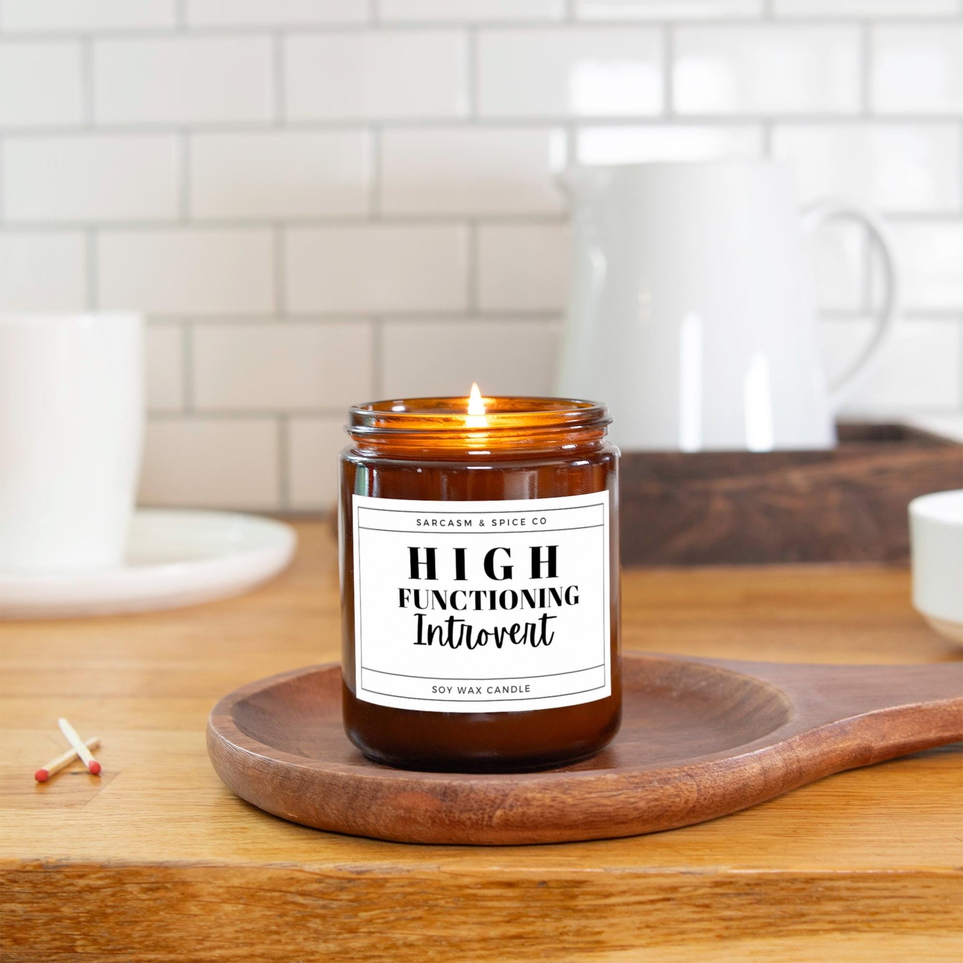 Funny Gift Candle for Friends Coworkers and Anyone Who Loves Humor Sarcasm and Home Decor – High Functioning Introvert Candle 2
