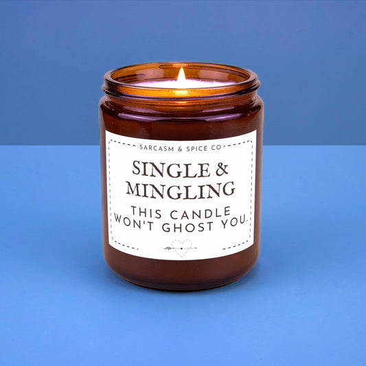 BFF Gift for Galentines Day Candle Galentine Funny Candle Girlfriend Gift BFF Valentines Day Best Friend Bridesmaid Single & Mingling