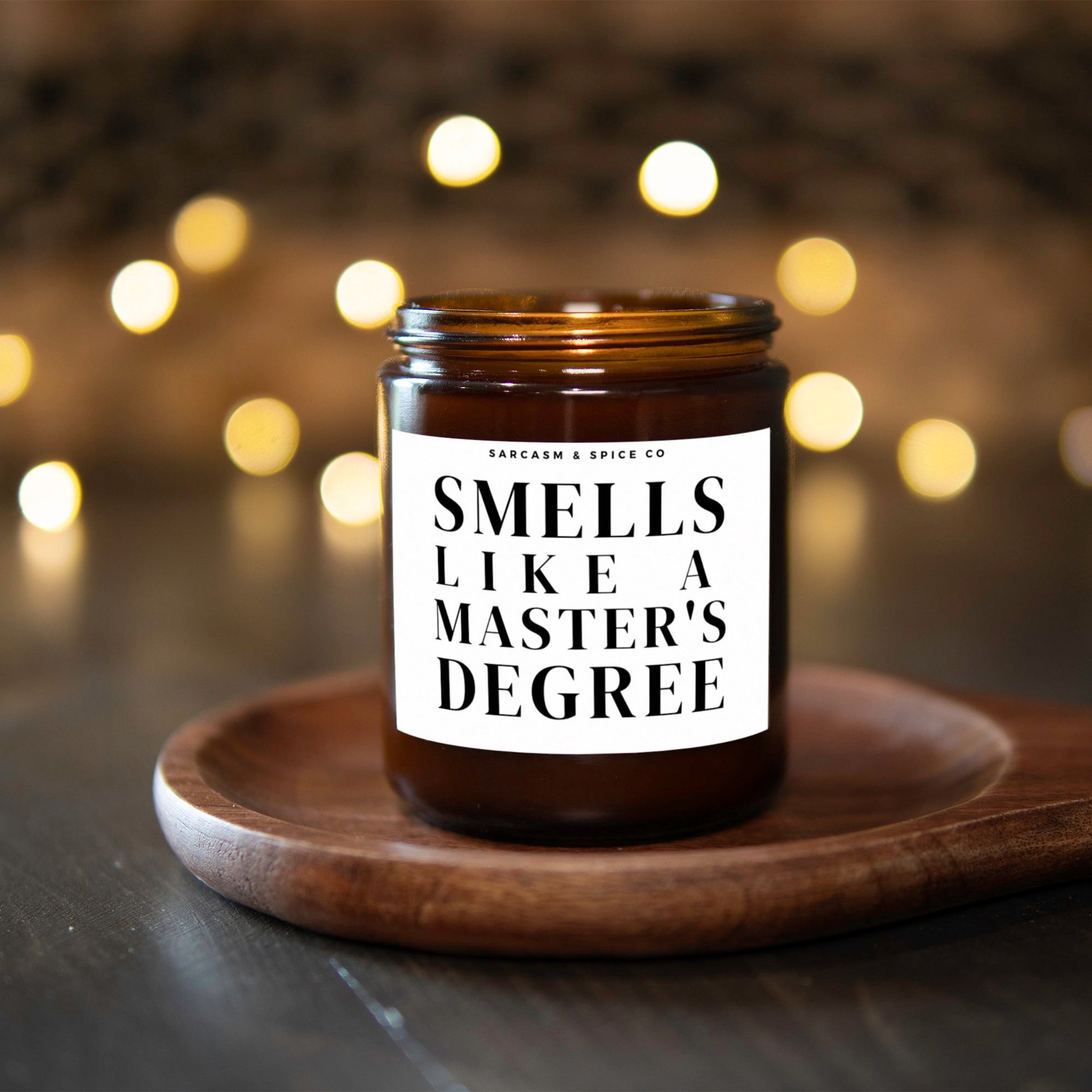 Masters Degree Graduation Gift Funny Congratulations Hand Poured Soy Candle Graduation Gifts for her Masters Smells Like a Master&#39;s Degree