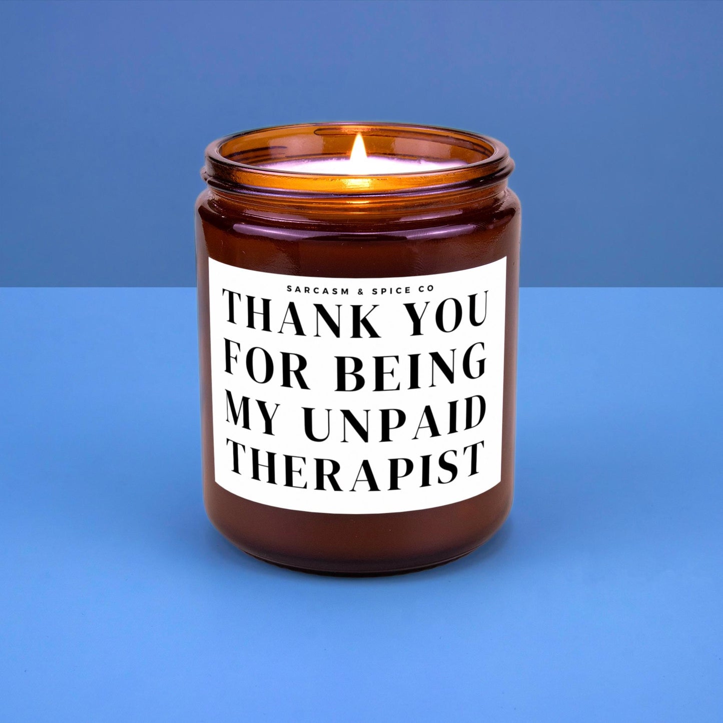 Best Friend Gift for Sister Gift BFF Funny Candle Cousin Gift for Her Coworker Birthday Thank You for Being my Unpaid Therapist